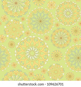 vector seamless pattern with mandalas