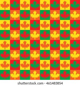 Vector seamless pattern with maple