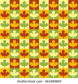Vector seamless pattern with maple