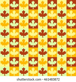 Vector seamless pattern with maple