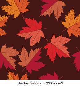 vector seamless pattern maple leaf