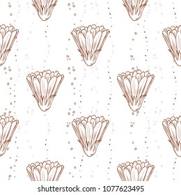 Vector seamless pattern of marigold flowers