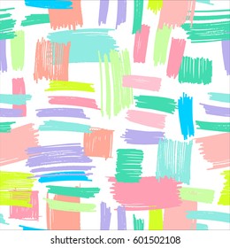 vector seamless pattern with marker hand drawn strokes