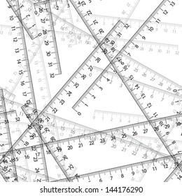 Vector seamless pattern with measuring range. Units - centimeters.