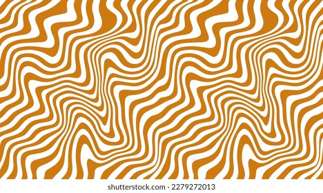 Vector Seamless Pattern with Melted Salted Caramel. Swirl Wavy Background with Liquid Caramel and Milk. Dessert Illustration for Packaging and Advertising