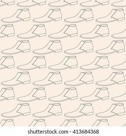Vector seamless pattern with men shoes can be used for wallpaper, fills, web page background, texture