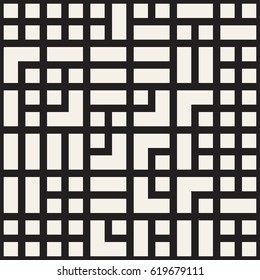 Vector seamless pattern. Mesh repeating texture. Linear grid with chaotic shapes. Stylish geometric lattice design