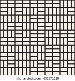 Vector seamless pattern. Mesh repeating texture. Linear grid with chaotic shapes. Stylish geometric lattice modern design