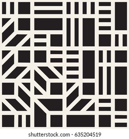 Vector seamless pattern. Mesh repeating texture. Linear grid with chaotic shapes. Stylish geometric lattice modern design