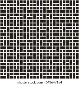 Vector seamless pattern. Mesh repeating texture. Linear grid with chaotic shapes. Stylish geometric lattice modern design