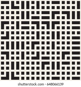 Vector seamless pattern. Mesh repeating texture. Linear grid with chaotic shapes. Stylish geometric lattice modern design