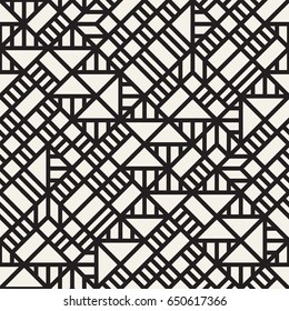 Vector seamless pattern. Mesh repeating texture. Linear grid with chaotic shapes. Stylish geometric lattice modern design