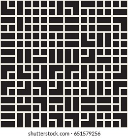 Vector seamless pattern. Mesh repeating texture. Linear grid with chaotic shapes. Stylish geometric lattice modern design