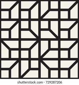 Vector seamless pattern. Mesh repeating texture. Linear grid with chaotic shapes. Stylish geometric lattice design