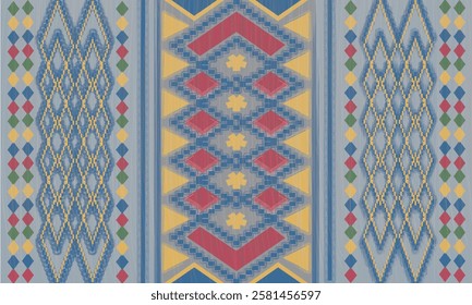 Vector seamless pattern. Mexican blanket, rug, Woven carpet illustration