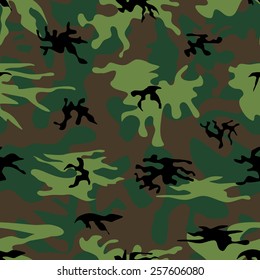 Vector seamless pattern of military camouflage. Repetitive military uniform texture. EPS10 abstract vector background.