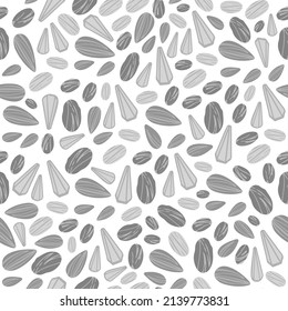 vector seamless pattern with minimalistic seeds.