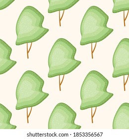 vector seamless pattern with minimalistic trees images