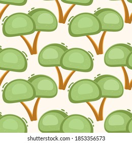 vector seamless pattern with minimalistic trees images