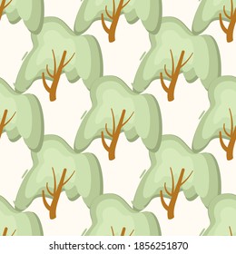 vector seamless pattern with minimalistic trees images