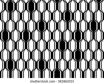 Vector seamless pattern. Modern abstract texture. Diamond background. Black and white color