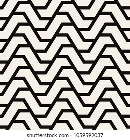 Vector seamless pattern. Modern bold texture. Repeating geometric background with zigzag elements.