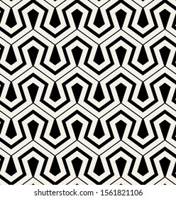 Vector seamless pattern. Modern bold zigzag texture. Repeating geometric background with pentagonal zigzag.