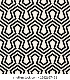 Vector seamless pattern. Modern bold zigzag texture. Repeating geometric background with pentagonal zigzag.