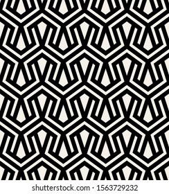 Vector seamless pattern. Modern bold zigzag textuƒre. Repeating geometric background with pentagonal zigzag.