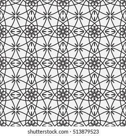 Vector seamless pattern. Modern decorative design template. Creative intricate background.