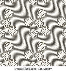 Vector seamless pattern. Modern distorted texture. Stylish abstract background