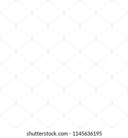 Vector seamless pattern. Modern dotted texture. Repeating abstract background. Small circles form wavy grid. Wavy stylish grid. Graphic simple backdrop.