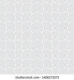 Vector seamless pattern. Modern elegant texture with regularly repetition geometrical shapes, arcs, circles, dots.