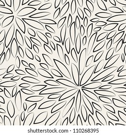 vector seamless pattern. modern floral texture. endless abstract background