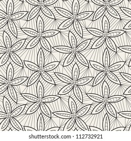 vector seamless pattern. modern floral texture. endless openwork background