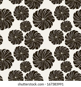 Vector seamless pattern. Modern floral texture. Stylish abstract background
