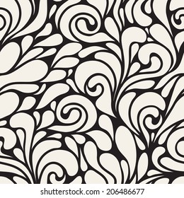 Vector seamless pattern. Modern floral texture. Endless abstract background