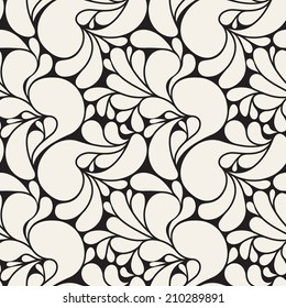 Vector seamless pattern. Modern floral texture. Endless abstract background