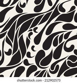 Vector seamless pattern. Modern floral texture. Endless abstract background