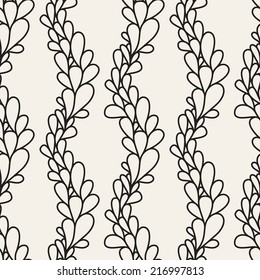 Vector seamless pattern. Modern floral texture. Endless abstract background