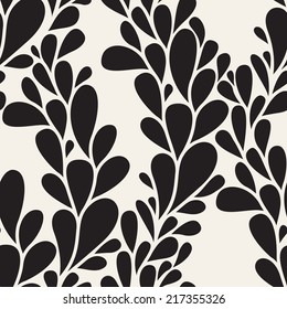 Vector seamless pattern. Modern floral texture. Endless abstract background