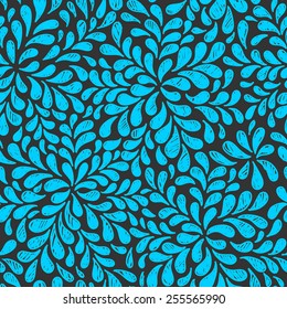 Vector seamless pattern. Modern floral texture.