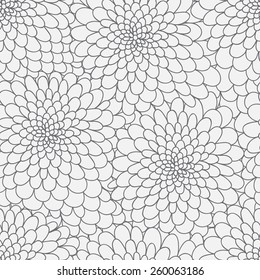 Vector seamless pattern. Modern floral texture. Stylish abstract background