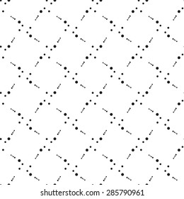 Vector seamless pattern. Modern floral texture. Repeating abstract background with circles. Graphic stripes with diagonal direction