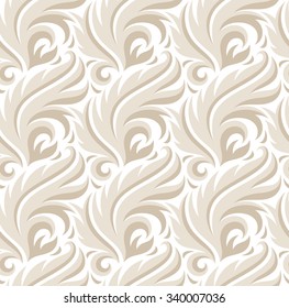 Vector seamless pattern. Modern floral texture. Endless abstract background
