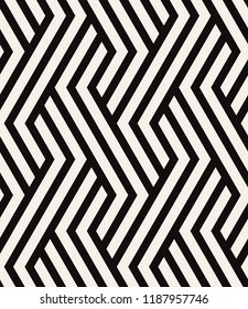 Vector seamless pattern. Modern geometric texture. Repeating abstract background. Polygonal linear grid from striped elements. Can be used as swatch for illustrator.