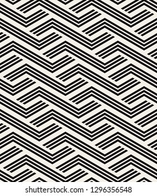 Vector seamless pattern. Modern geometric texture. Repeating abstract background. Polygonal linear grid from striped elements. Can be used as swatch for illustrator.