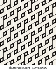 Vector seamless pattern. Modern geometric texture. Repeating abstract background. Polygonal linear grid from striped elements. Can be used as swatch for illustrator.