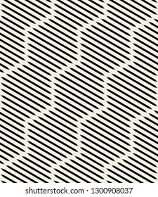 Vector seamless pattern. Modern geometric texture. Repeating abstract background. Polygonal grid with diagonal bold stripes.