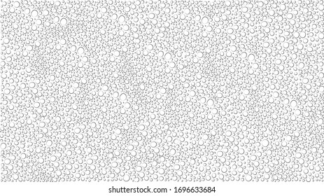 Vector seamless pattern. Modern geometric stylish texture with black outline circles.